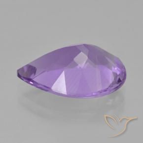 Ametista Violeta Profundo Natural 3.91ct, Formato de pêra, VVS-VS