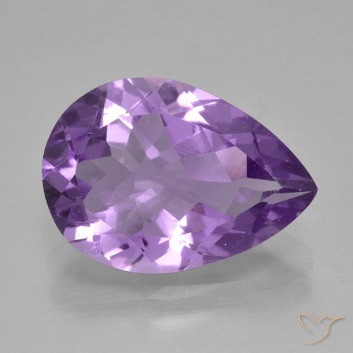 4.09ct Natural Violeta Profundo Ametista, Formato de pêra, VVS