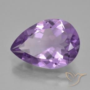 Ametista Violeta Profundo Natural 4.09ct, Formato de pêra, VVS