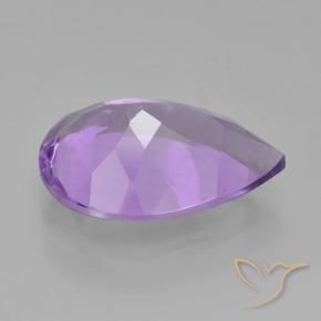 Ametista Violeta Profundo Natural 4.09ct, Formato de pêra, VVS