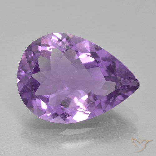 3.99ct Natural Violeta médio Ametista, Formato de pêra, VVS-VS