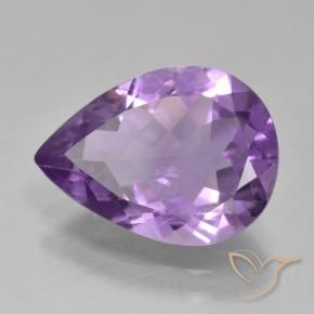 Ametista Violeta médio Natural 3.99ct, Formato de pêra, VVS-VS