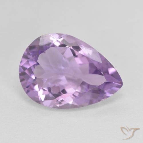 4.24ct Natural Violeta rosa médio Ametista, Formato de pêra, VVS