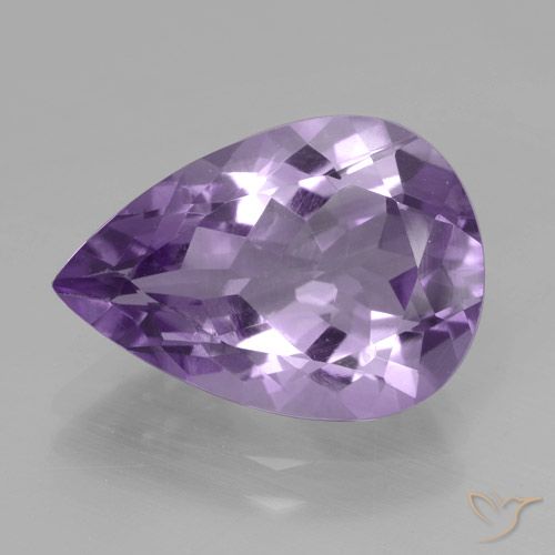 4.37ct Natural Violeta médio Ametista, Formato de pêra, VVS