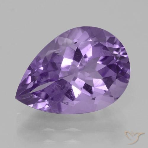 4.70ct Natural Violeta médio Ametista, Formato de pêra, VVS