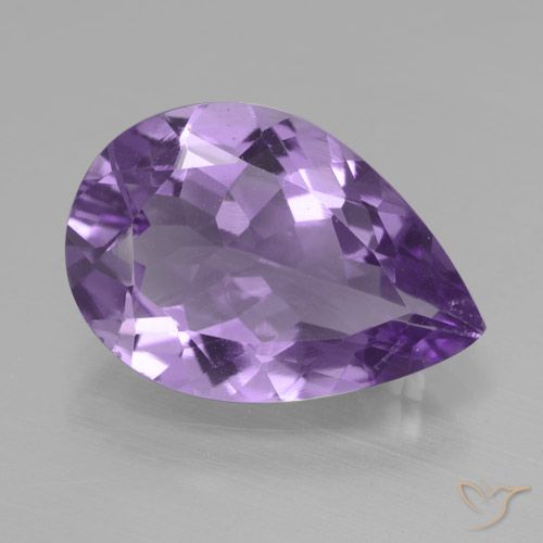 3.88ct Natural Violeta médio Ametista, Formato de pêra, VVS