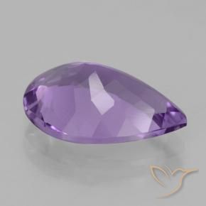 Ametista Violeta médio Natural 3.88ct, Formato de pêra, VVS