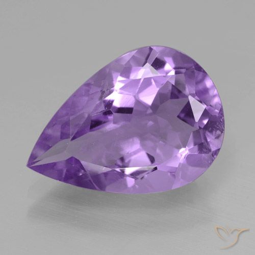 3.96ct Natural Violeta Profundo Ametista, Formato de pêra, VS
