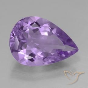 Ametista Violeta Profundo Natural 3.96ct, Formato de pêra, VS