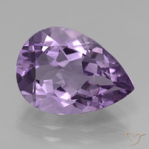 4.83ct Natural Violeta médio Ametista, Formato de pêra, VVS