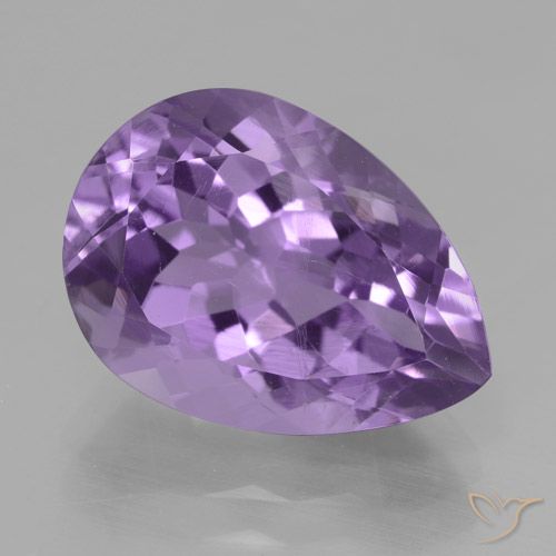 5.10ct Natural Violeta Profundo Ametista, Formato de pêra, VS