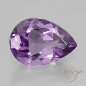 Ametista Violeta rosado Natural 4.61ct, Formato de pêra, VVS