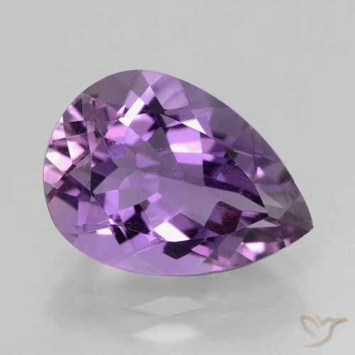 4.85ct Natural Violeta rosado Ametista, Formato de pêra, VVS