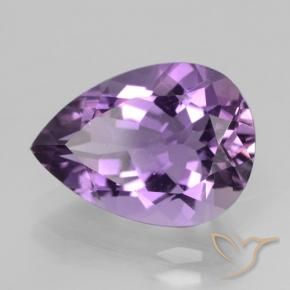 Ametista Violeta rosado Natural 4.85ct, Formato de pêra, VVS