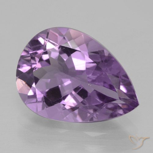 4.05ct Natural íris violeta Ametista, Formato de pêra, VVS-VS
