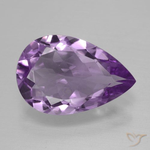 4.12ct Natural Violeta médio Ametista, Formato de pêra, VVS