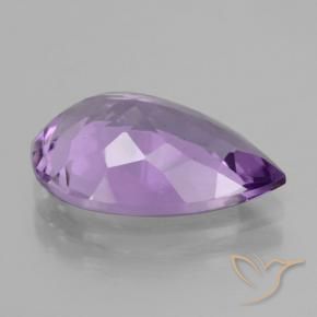Ametista Violeta médio Natural 4.12ct, Formato de pêra, VVS