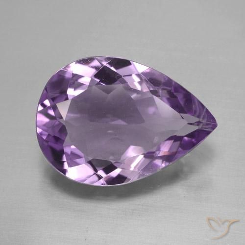 3.60ct Natural Violeta Púrpura Ametista, Formato de pêra, VS