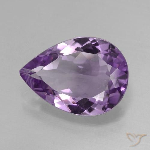 Ametista Violeta Púrpura Natural 3.60ct, Formato de pêra, VS