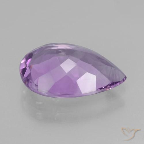 Ametista Violeta Púrpura Natural 3.60ct, Formato de pêra, VS