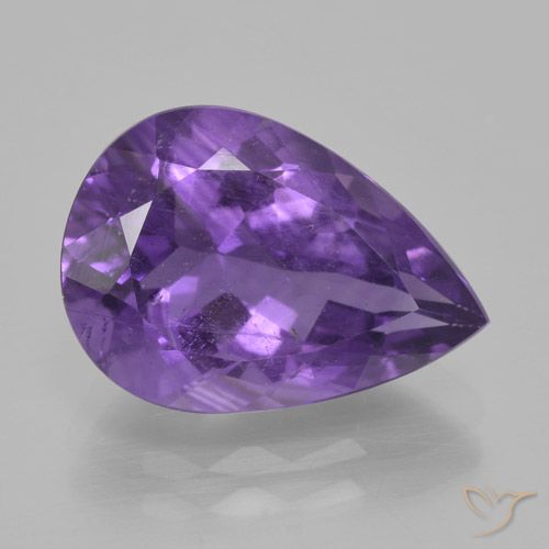 4.54ct Natural Violeta médio Ametista, Formato de pêra, VS