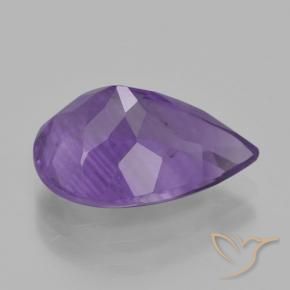 Ametista Violeta médio Natural 4.54ct, Formato de pêra, VS