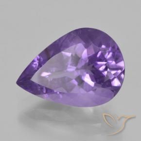 Ametista Violeta médio Natural 4.50ct, Formato de pêra, VVS-VS