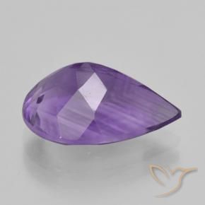Ametista Violeta médio Natural 4.38ct, Formato de pêra, VS