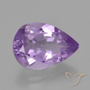 Ametista Violeta médio Natural 4.48ct, Formato de pêra, VVS-VS