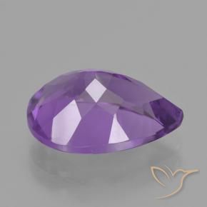 Ametista Violeta Vívido Natural 4.59ct, Formato de pêra, VVS