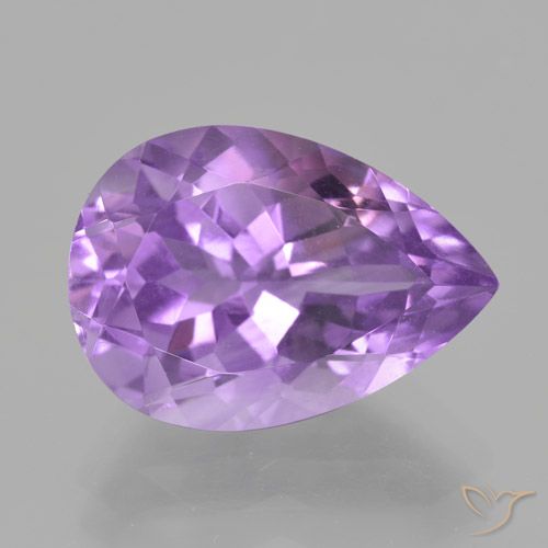 5.09ct Natural Violeta Púrpura Profundo Ametista, Formato de pêra, VS