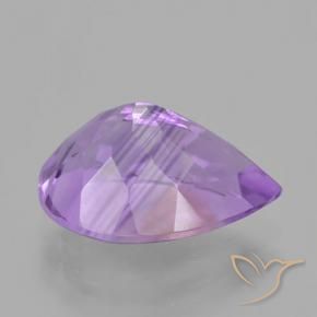 Ametista Violeta Púrpura Profundo Natural 5.09ct, Formato de pêra, VS