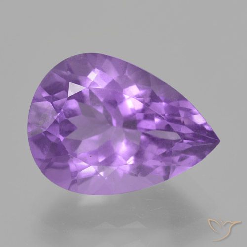 4.81ct Natural Violeta Púrpura Ametista, Formato de pêra, VS