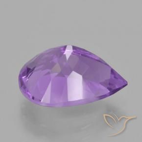 Ametista Violeta Púrpura Natural 4.81ct, Formato de pêra, VS