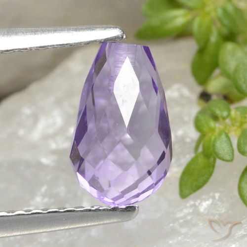 1.42ct Natural Violeta claro Ametista, Briolette, VVS-VS