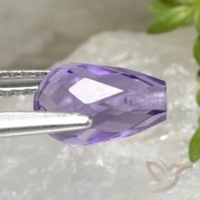 Ametista Violeta claro Natural 1.42ct, Briolette, VVS-VS