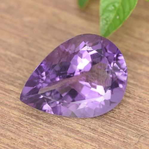 7.19ct Natural Violeta Púrpura Profundo Ametista, Formato de pêra, VS