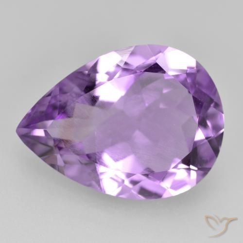 6.47ct Natural Violeta rosado Ametista, Formato de pêra, VS