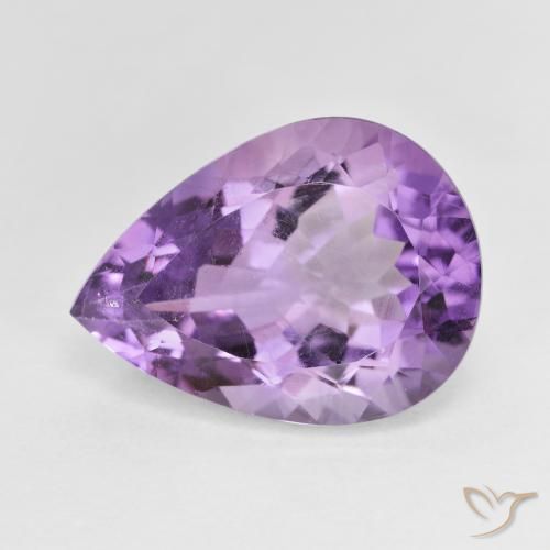 7.66ct Natural Profundo Iris Violeta Ametista, Formato de pêra, VS