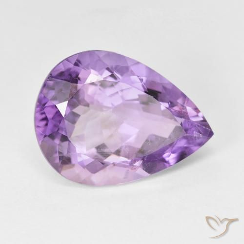Ametista Profundo Iris Violeta Natural 7.66ct, Formato de pêra, VS