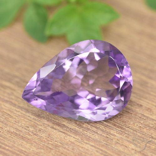 7.16ct Natural Violeta médio Ametista, Formato de pêra, VS