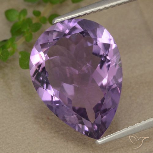 6.78ct Natural Violeta arroxeado médio-escuro Ametista, Formato de pêra, VS