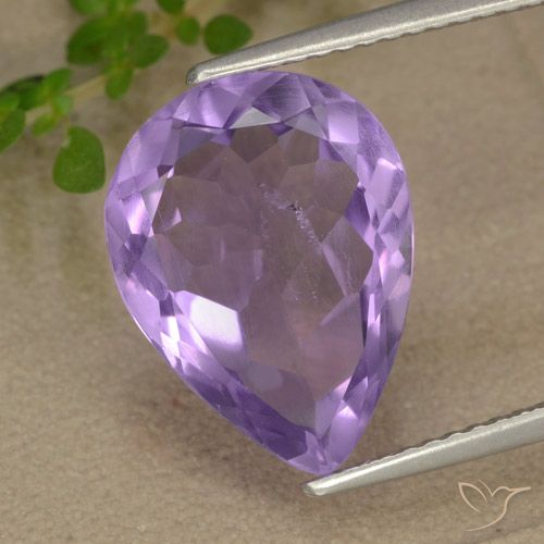 4.72ct Natural Íris Rosa Violeta Ametista, Formato de pêra, VS