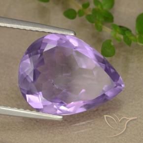 Ametista Íris Rosa Violeta Natural 4.72ct, Formato de pêra, VS