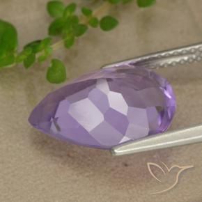 Ametista Íris Rosa Violeta Natural 4.72ct, Formato de pêra, VS