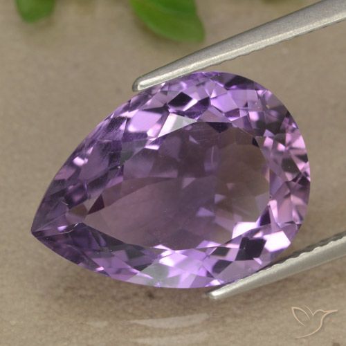 7.62ct Natural Violeta Púrpura Médio Ametista, Formato de pêra, VS