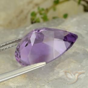 Ametista Violeta médio Natural 7.03ct, Formato de pêra, VVS-VS