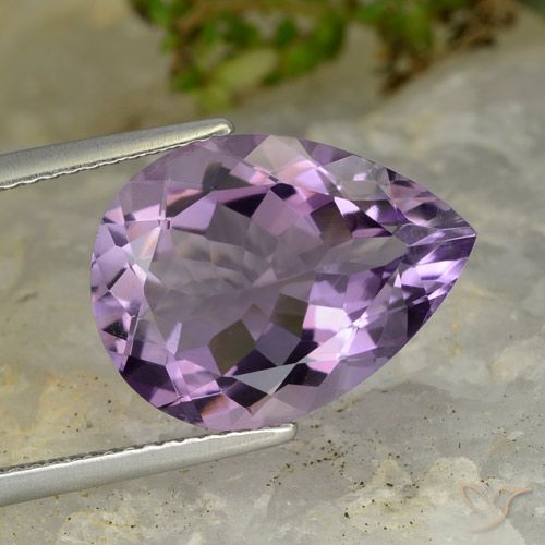 6.79ct Natural Violeta médio Ametista, Formato de pêra, VVS-VS