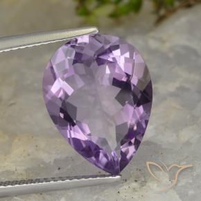 Ametista Violeta médio Natural 6.79ct, Formato de pêra, VVS-VS