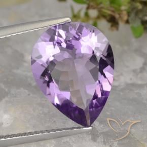 Ametista Berinjela Violeta Natural 6.54ct, Formato de pêra, VVS-VS